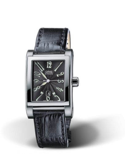 Rectangular Date 24 Stainless Steel / Black - Arabic