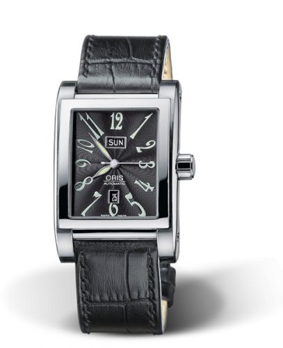 Rectangular Day Date 30 Stainless Steel / Black