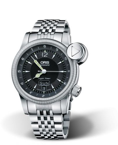 Flight Timer² Day Date Stainless Steel / Black / Bracelet