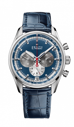 El Primero Chronomaster 42 Stainless Steel / Blue / Alligator
