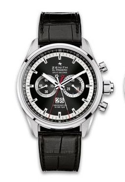 El Primero Rattrapante Stainless Steel / Black / Alligator