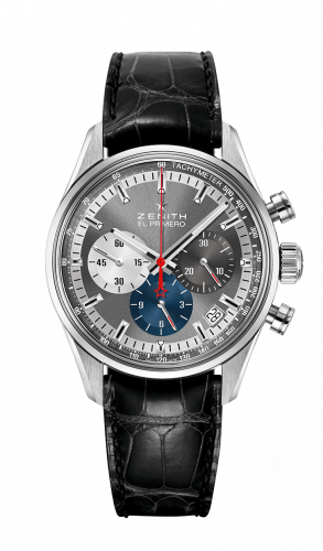 El Primero Chronomaster 38 Stainless Steel / Slate / Alligator