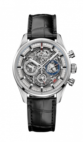El Primero Chronomaster Full Open 38 Stainless Steel / Alligator