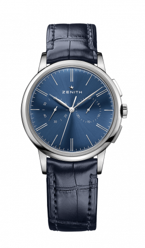 Elite Chronograph Classic Stainless Steel / Blue / Alligator