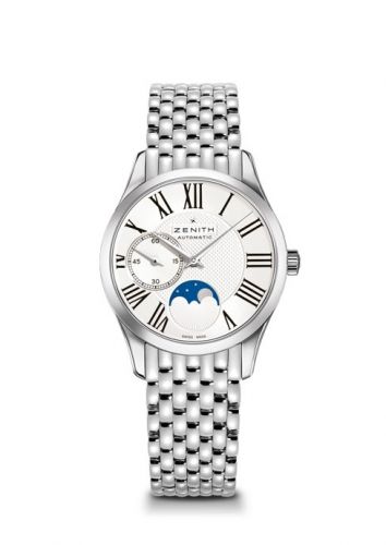 Elite Ultra Thin Lady Moonphase Roman Bracelet