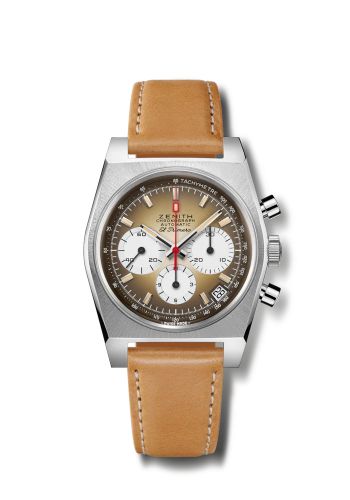 El Primero A385 Revival Stainless Steel / Brown / Strap