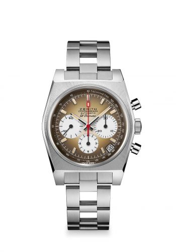 El Primero A385 Revival Stainless Steel / Brown / Ladder Bracelet
