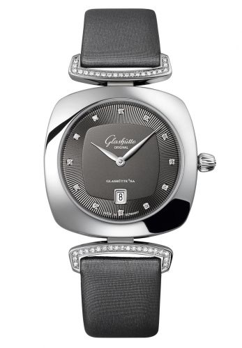 Pavonina Date Stainless Steel / Diamond / Grey / Calf