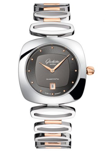 Pavonina Date Stainless Steel / Red Gold / Grey / Bracelet