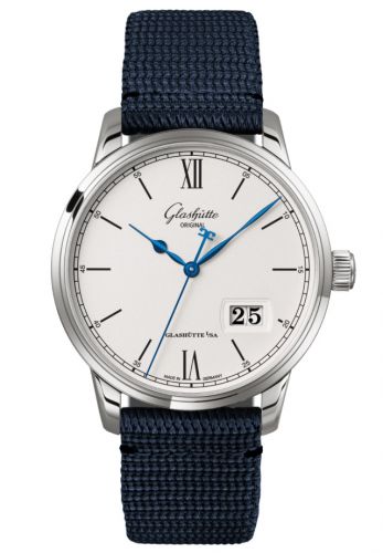 Senator Excellence Panorama Date Stainless Steel / Silver / Alligator / Synthetic