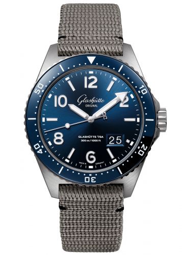 SeaQ Panorama Date Stainless Steel / Blue / Textile / Pin