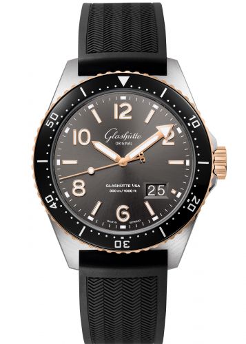 SeaQ Panorama Date Stainless Steel / Red Gold / Grey / Rubber / Pin