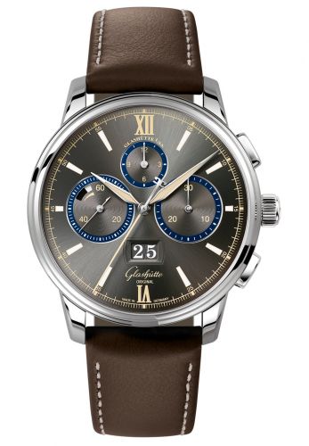 Senator Chronograph Panorama Date Capital Edition Stainless Steel / Grey / Calf / Pin