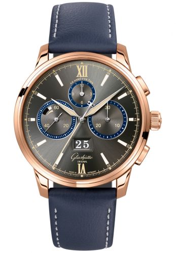Senator Chronograph Panorama Date Capital Edition Red Gold / Grey / Calf / Pin