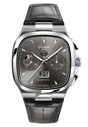 Seventies Chronograph Panorama Date Ruthenium / Alligator / Folding