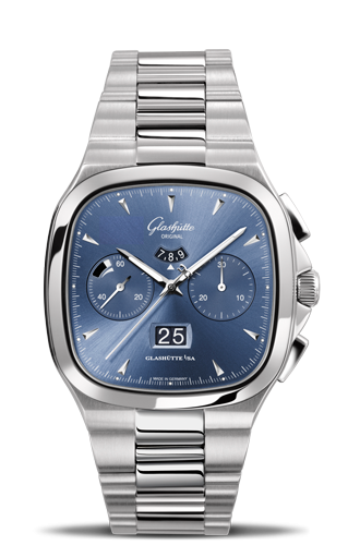 Seventies Chronograph Panorama Date Blue / Bracelet