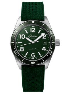 SeaQ Date Stainless Steel / Green / Rubber / Folding