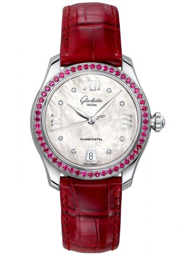 Lady Serenade Stainless Steel / Ruby / MOP / Alligator / Folding