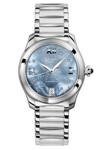 Lady Serenade Stainless Steel / Blue MOP - Index Line / Bracelet