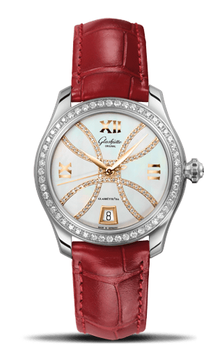 Lady Serenade Stainless Steel / Diamond / MOP - Index Line / Alligator