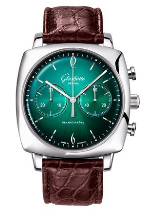 Sixties Square Chronograph Stainless Steel / Forest