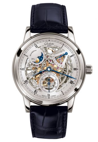 Senator Moon Phase White Gold / Skeleton / Alligator / Folding