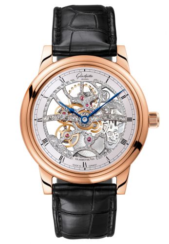 Senator Manual Winding Red Gold / Skeleton / Alligator / Pin