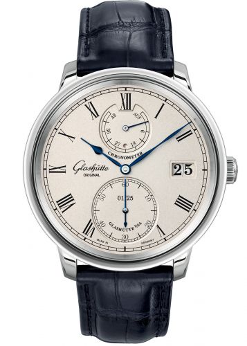 Senator Chronometer White Gold / Silver / Alligator / Folding