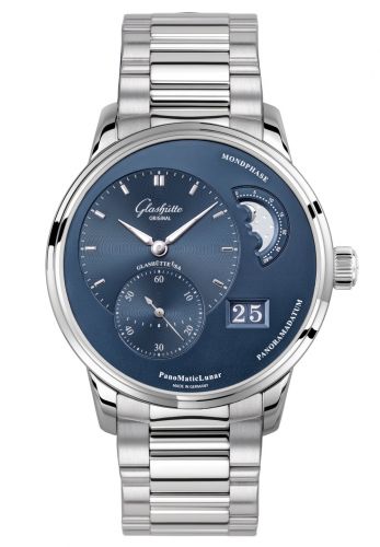 PanoMatic Lunar Stainless Steel / Blue / Bracelet