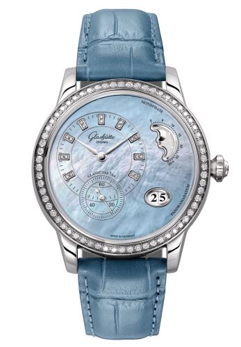 PanoMatic Luna Stainless Steel / Diamond / Blue MOP / Alligator / Pin