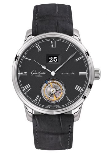 Senator Tourbillon White Gold / Grey / Alligator / Pin
