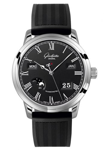Senator Perpetual Calendar Stainless Steel Black / Rubber / Pin