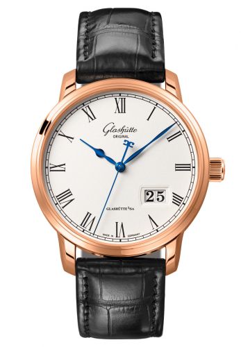 Senator Panorama Date Red Gold / Silver / Alligator / Folding