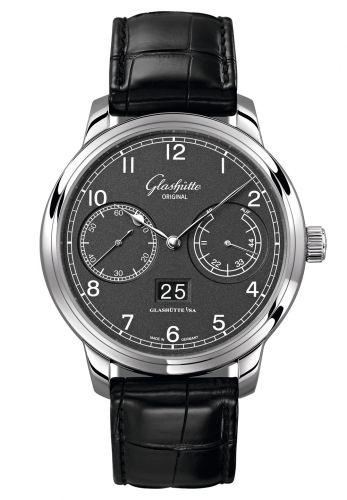 Senator Observer Stainless Steel / Grey / Alligator / Folding