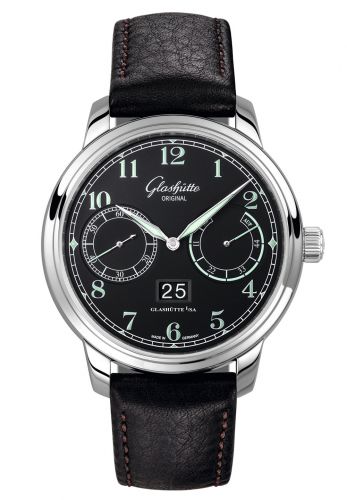 Senator Observer Stainless Steel / Black / Calf / Folding