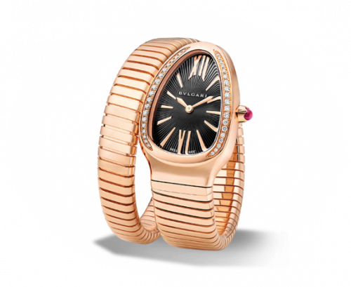 Serpenti Tubogas Pink Gold Black Diamond