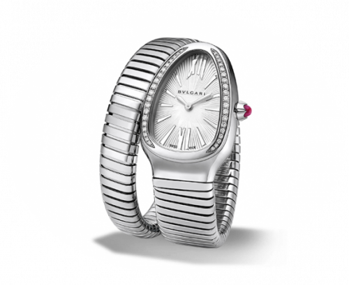 Serpenti Tubogas Silver Diamond