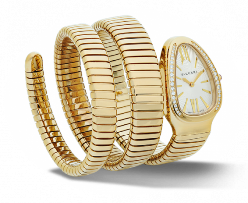 Serpenti Tubogas Yellow Gold Diamond Double Tour