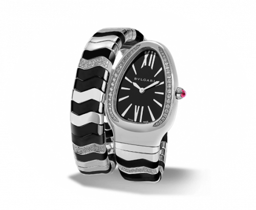 Serpenti Spiga Stainless Steel Black