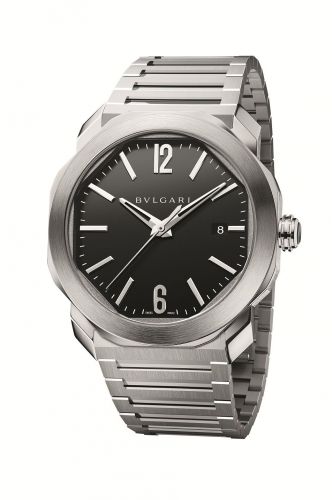 Octo Roma 41 Stainless Steel / Black / Bracelet