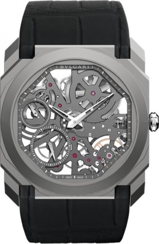 Octo Finissimo Skeleton Titanium / Alligator