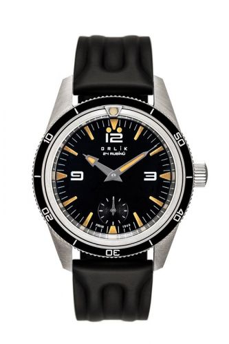 Orlík 38 Small Seconds Stainless Steel / Black / Rubber