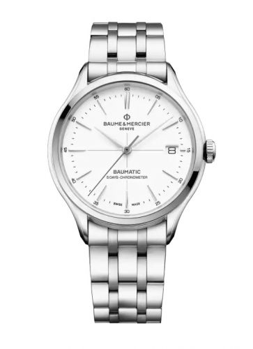 Clifton Baumatic Stainless Steel / White / Bracelet / COSC
