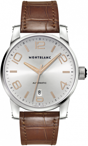 TimeWalker Date Automatic 4810 39 Silver / Red Gold Numerals 