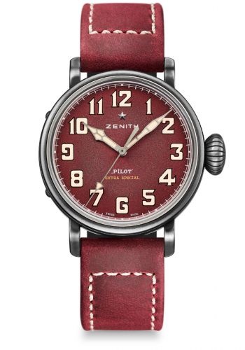 Pilot Type 20 Extra Special 40 Aged Stainless Steel / Burgundy