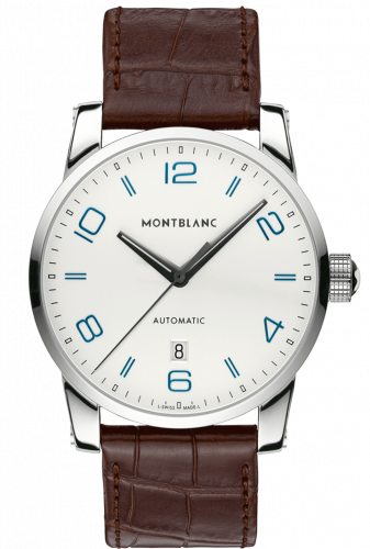 TimeWalker Date Automatic 42 Silver / Blue Numerals