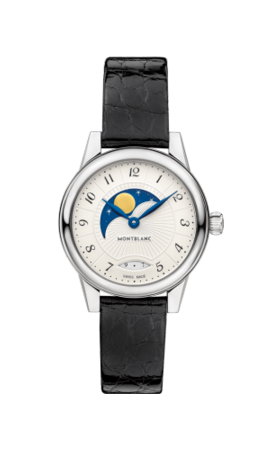 Bohème Moonphase Quartz 27 Stainless Steel / Silver / Alligator