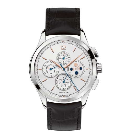 Heritage Chronometrie Chronograph Annual Calendar Stainless Steel / Silver / Alligator