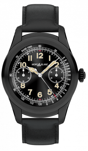 Summit Stainless Steel / PVD  / Black Calfskin