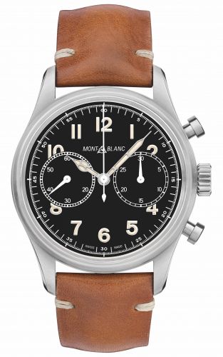 1858 Automatic Chronograph Stainless Steel / Black / Calf